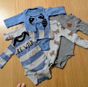 4 Woodland Theme Bodysuits